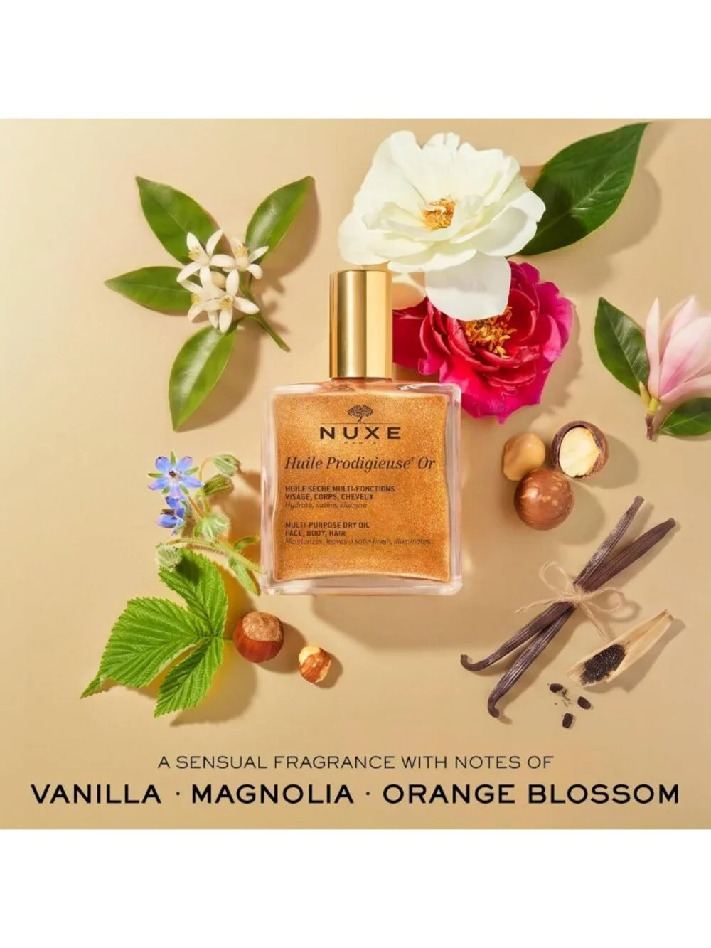 Shimmering Body Oil for Skin & Hair - Nourishing, Moisturizing, Multi-Use Oil